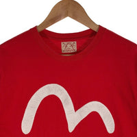 EVISU エヴィス カモメ刺繡 Tシャツ レッド Size L 福生店