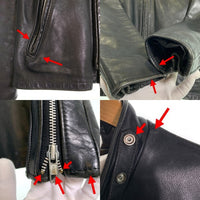 Schott ショット レザーシングルライダースジャケット ブラック 641 ボアライナー付 Size 38 福生店