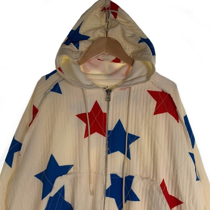 PLATEAU STUDIO プラトースタジオ Star Zip-Up Jacket スター ジップアップ ジャケット フルジップパーカー フーディー ホワイト ブルー レッド Size 2 福生店