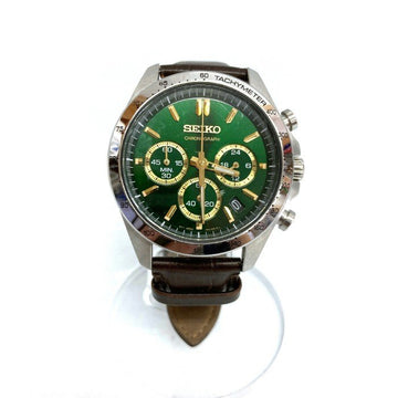 SEIKO セイコー 8T63-0000 クロノグラフ クォーツ 腕時計 アナログ ステンレス グリーン文字盤 瑞穂店