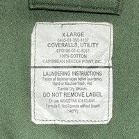 US ARMY アメリカ軍 01年会計 COVERALLS UTILITY ユーティリティ カバーオール オールインワン ツナギ オリーブ sizeXL 瑞穂店