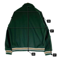 SKOOKUM スクーカム 22AW MLB オークランド・アスレチックス スタジアムジャケット スタジャン ワッペン グリーン Size 4 福生店