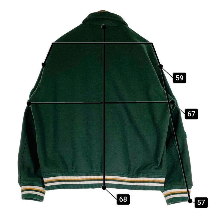 SKOOKUM スクーカム 22AW MLB オークランド・アスレチックス スタジアムジャケット スタジャン ワッペン グリーン Size 4 福生店