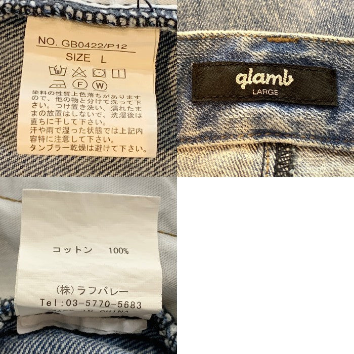 glamb グラム Crease Denim Slacks クリースデニムスラックス インディゴ GB0422/P12 Size L 福生店