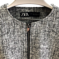 ZARA ザラ ストラクチャーボンバージャケット グレー sizeM 瑞穂店