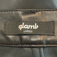 glamb グラム フェイクレザーパンツ ブラック 裾切替 Size L 福生店