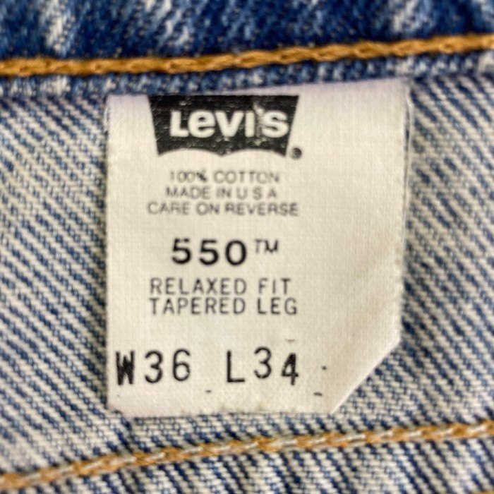 Levi's リーバイス 550 0289 RELAXED FIT テーパードデニムパンツ 90s USA製 インディゴ sizeW36 瑞穂店