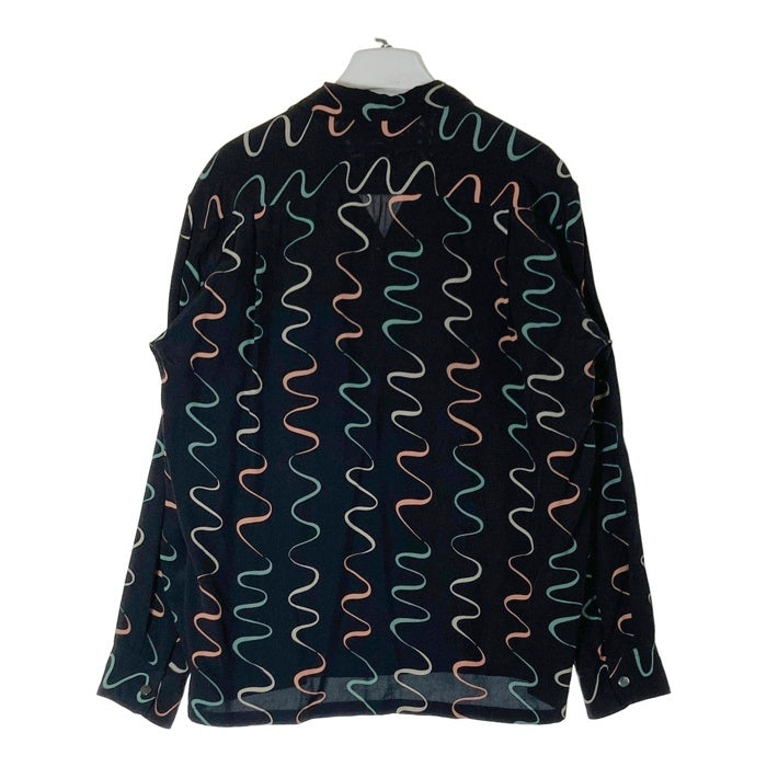 STAR OF HOLLYWOOD スターオブハリウッド SH28123 WAVY STRIPE オープンカラーシャツ ブラック sizeM 瑞穂店