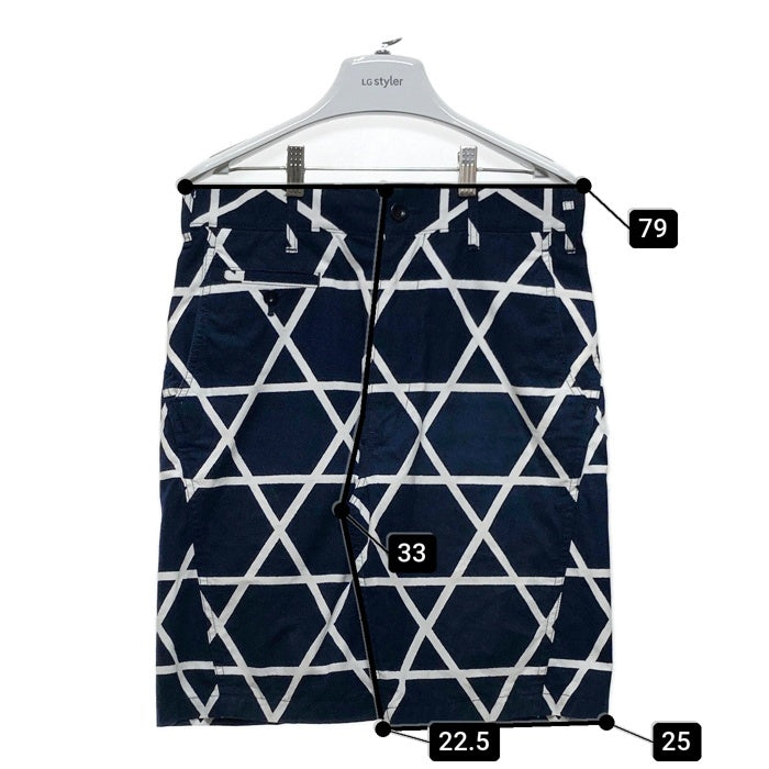 JUNYA WATANABE COMME des GARCONS MAN ジュンヤワタナベ コムデギャルソンマン WO-P007 15SS 幾何学柄 ハーフパンツ ダークネイビー size XS 瑞穂店