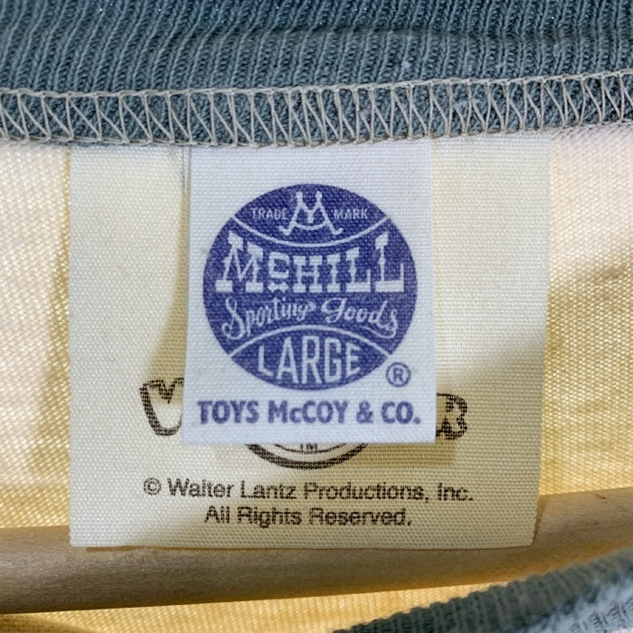 TOYS McCOY トイズマッコイ ジョンソンモータース ウッディウッドペッカー リンガーTシャツ ベージュ Size L 福生店
