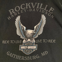 HARLEY-DAVIDSON ハーレーダビッドソン プリント ロングスリーブ ポケットTシャツ ブラック Size XL 福生店