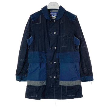 JUNYA WATANABE COMME des GARCONS MAN ジュンヤワタナベ コムデギャルソンマン WO-C002 AD2014 ジャポニズム期 リバーシブル 刺し子 パッチワーク コート インディゴ sizeS 瑞穂店