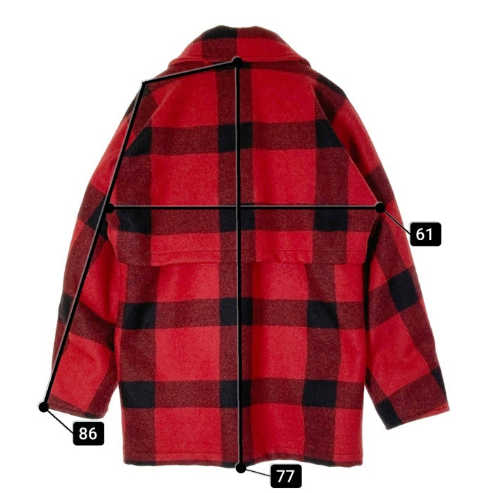 EDDIE BAUER エディバウアー 黒タグ マッキーノクルーザー ジャケット バッファローチェック レッド sizeS ※内タグの切れ 瑞穂店