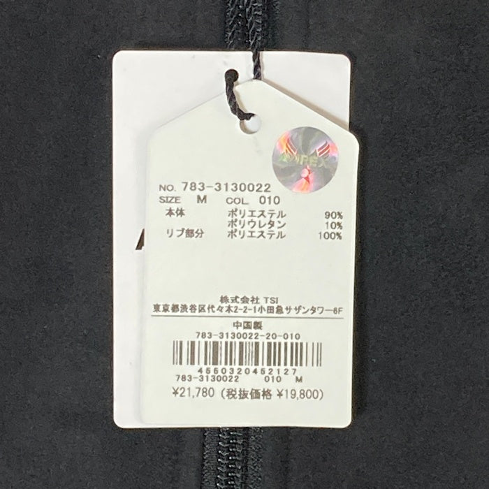 AVIREX アヴィレックス 783-3130022 直営店限定 EMBOSS STAND ZIP JACKET エンボス スタンドジップジャケット ブラック sizeM 瑞穂店