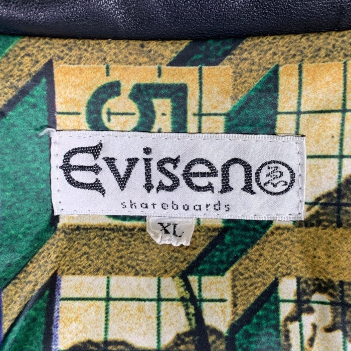 Evisen Skateboards エビセン スケートボード WYE'Ⅱ BE BACK LEATHER DOWN 羊革 ラムレザー ダウン ジャケット ブラック Size XL 福生店