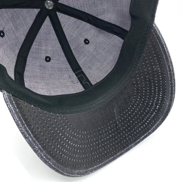 FULLCOUNT フルカウント 24AW F PATCH 6PANEL COATED DENIM BASEBALL CAP Fパッチ 6パネル デニム ベースボールキャップ ブラック 福生店