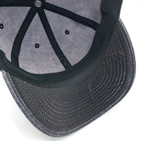 FULLCOUNT フルカウント 24AW F PATCH 6PANEL COATED DENIM BASEBALL CAP Fパッチ 6パネル デニム ベースボールキャップ ブラック 福生店