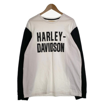 Harley-Davidson ハーレーダビッドソン プリント ロングスリーブTシャツ ホワイト ブラック 99092-24VM Size XL 福生店