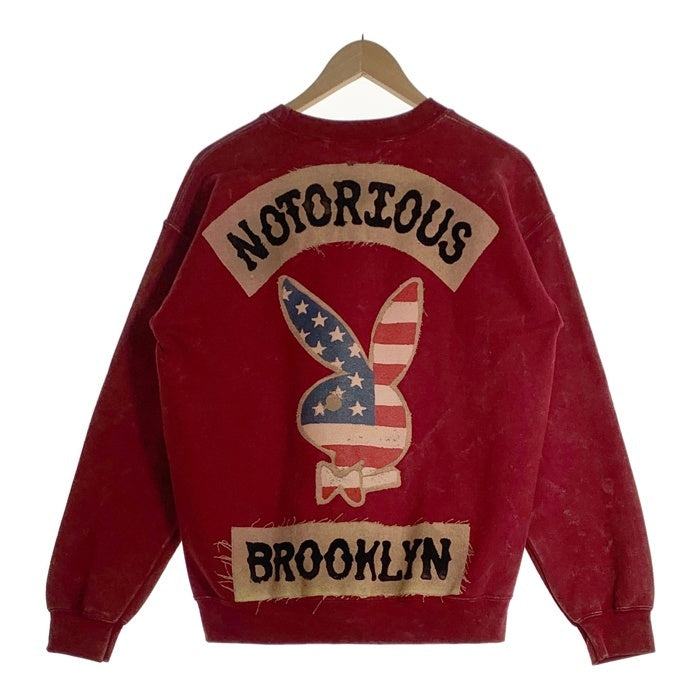 NOTORIOUS BROOKLYN ノトーリアス ブルックリン クルーネック スウェット タイダイ バーガンディー Size M 福生店