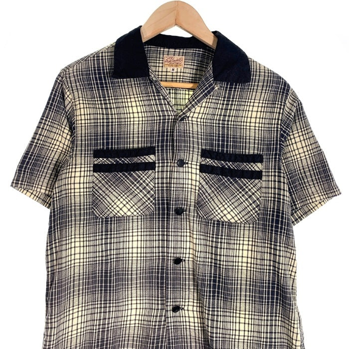 Style Eyes スタイルアイズ オープンカラー チェックシャツ 半袖 ブラック アイボリー SE35055 Size M 福生店
