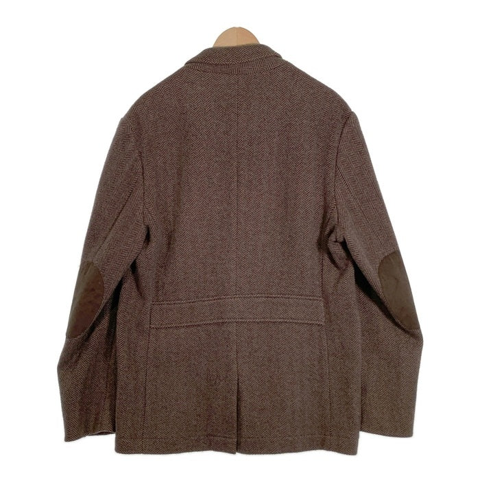 Brooks Brothers ブルックスブラザーズ コットンフランネル ヘリンボーン 2Bテーラードジャケット ブラウン エルボーパッチ Size L 福生店