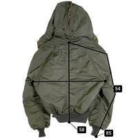 U.S. ARMY 60's ALPHA INDUSTRIES アルファインダストリーズ N-2B コヨーテファー  黒タグ CONMERジッパー フライトジャケット オリーブ MIL-J-6278D / 8415-270-0366 /DSA-1-2355-63-C  SIze M 福生店