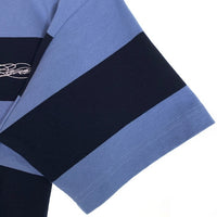 BELVET ベルベッド Heavy Border Polo ヘビーボーダーポロ 半袖 ポロシャツ ブルー ブラック BE130 Size XL 福生店
