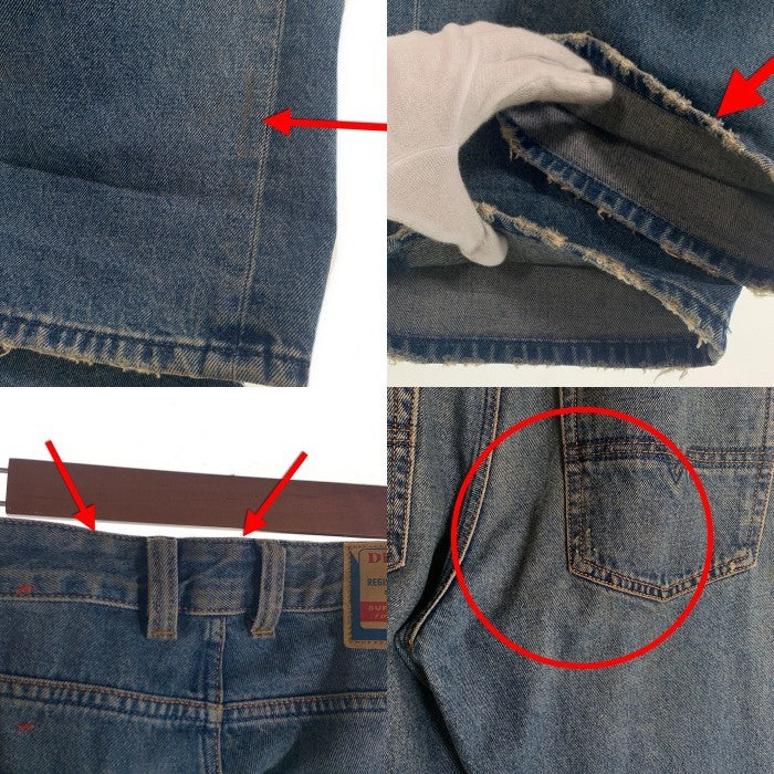 DIESEL ディーゼル 1980 D-EEPER リラックスフィット・ストレートデニムパンツ ジーンズ インディゴ 加工 A17046 Size 30×30 福生店