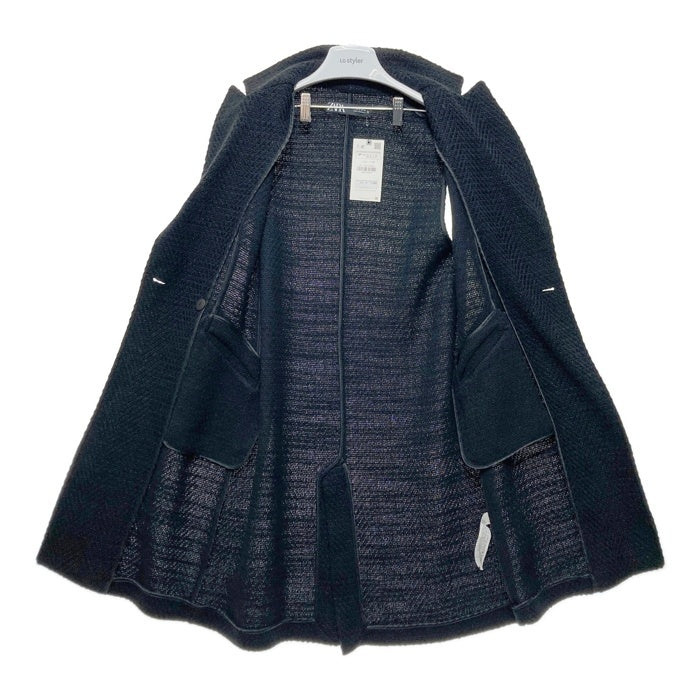 ZARA ザラ タグ付き バーズアイベスト 2325 173 800 ブラック sizeS 瑞穂店