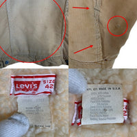 80's Levi's リーバイス コーデュロイ ボアジャケット ベージュ 70608 1523 USA製 Size 42 福生店