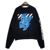 OFF-WHITE オフホワイト DIAG SKULLS OVER CREWNECK クルーネックスウェットトレーナー バックスカル ブラック OMBA035S19D25017 Size L 福生店