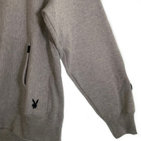EXAMPLE エグザンプル PLAYBOY プレイボーイ プルオーバー フーディー パーカー アッシュグレー Size XL 福生店