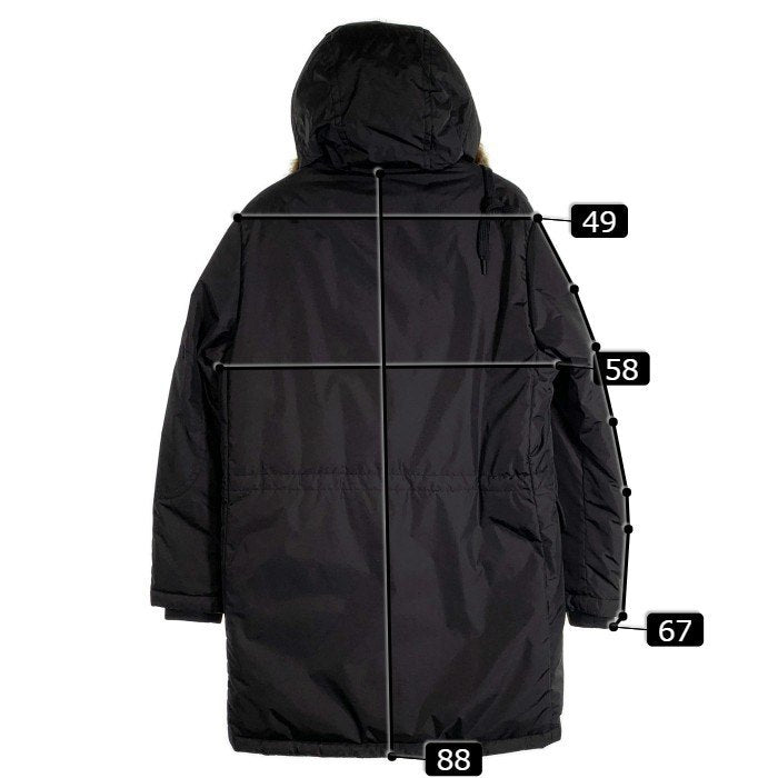 MONCLER  モンクレール AJA LONG PARKA ロングパーカ ダウン ファージャケット コート ブラック Size 2 福生店