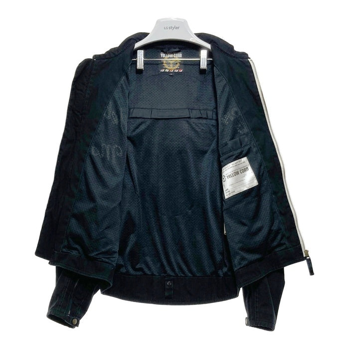 Yellow Corn イエローコーン コットン シングルライダースジャケット ブラック パッド類なし BB-1106 Size L 瑞穂店