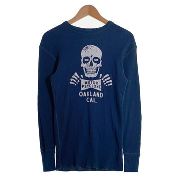 FREEWHEELERS フリーホイーラーズ Power Wear MOTOR PSYCLONE クルーネックサーマルカットソー ネイビー Size M 福生店