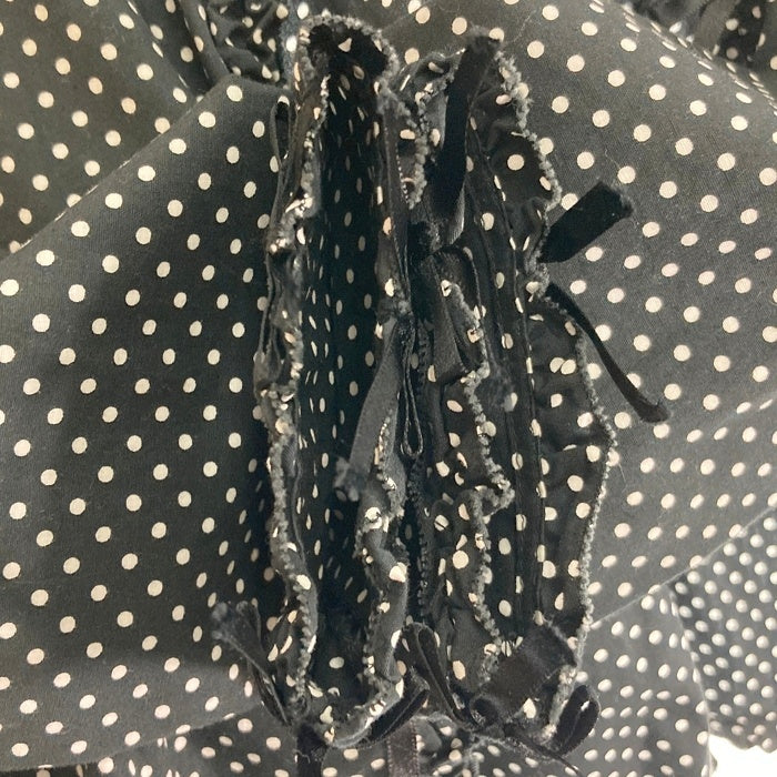 KANEKO ISAO カネコイサオ ドット柄リボンロングスカート ブラウス ブランケット 3点セット ブラック size- 瑞穂店