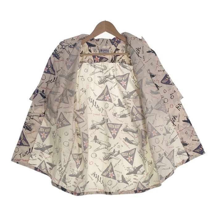BUZZ RICKSONS バズリクソンズ 第12空軍 プリント オープンカラーシャツ 半袖 オフホワイト BR39323 Size L 福生店
