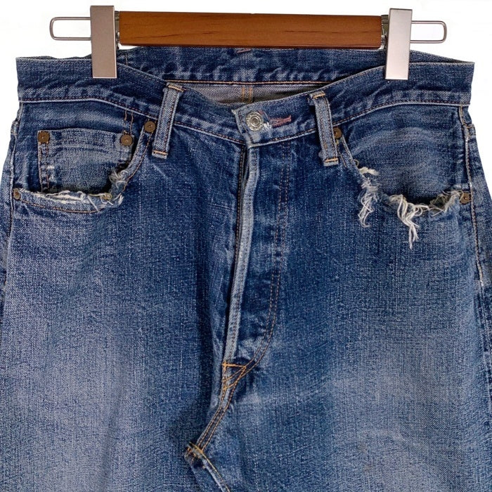 90's DENIME ドゥニーム ボタンフライ 赤耳 セルビッチ デニムパンツ ライトブルー D-HG1118 Size W33 福生店