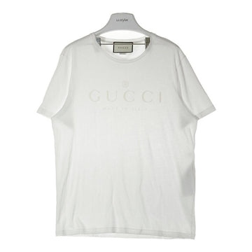 GUCCI グッチ 441685-X3A80 ロゴプリント Tシャツ ホワイト sizeL 瑞穂店