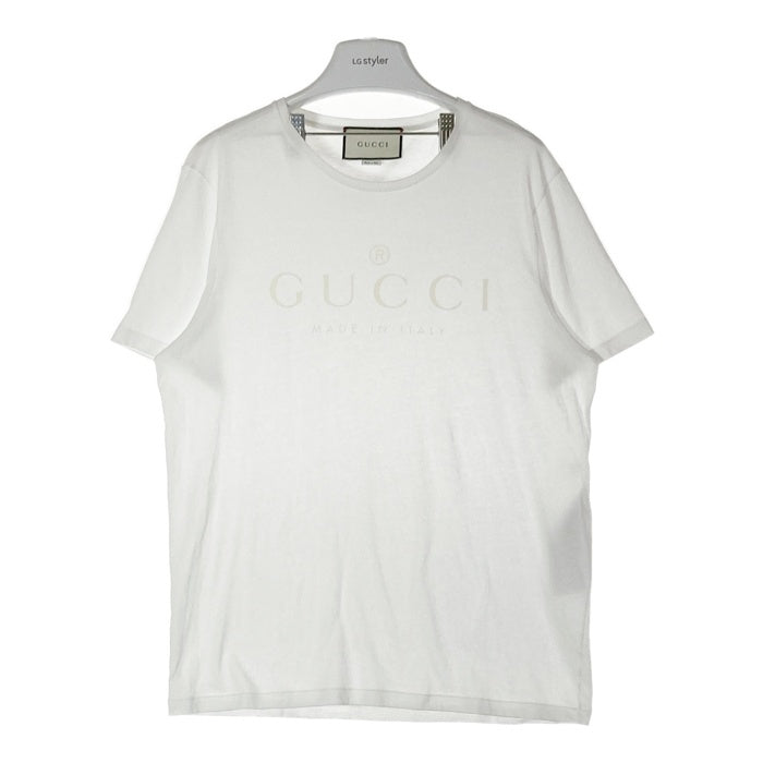 GUCCI グッチ 441685-X3A80 ロゴプリント Tシャツ ホワイト sizeL 瑞穂店
