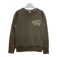 Deluxe Wear デラックスウエア 前V プリント クルーネックスウェットトレーナー ダークブラウン Size S 瑞穂店