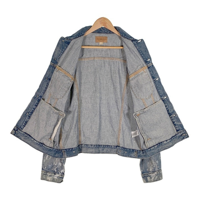 DENIM&SUPPLY RALPH LAUREN デニム&サプライ ラルフローレン デニムトラッカージャケット USED/ペンキ加工 インディゴ Size L 福生店