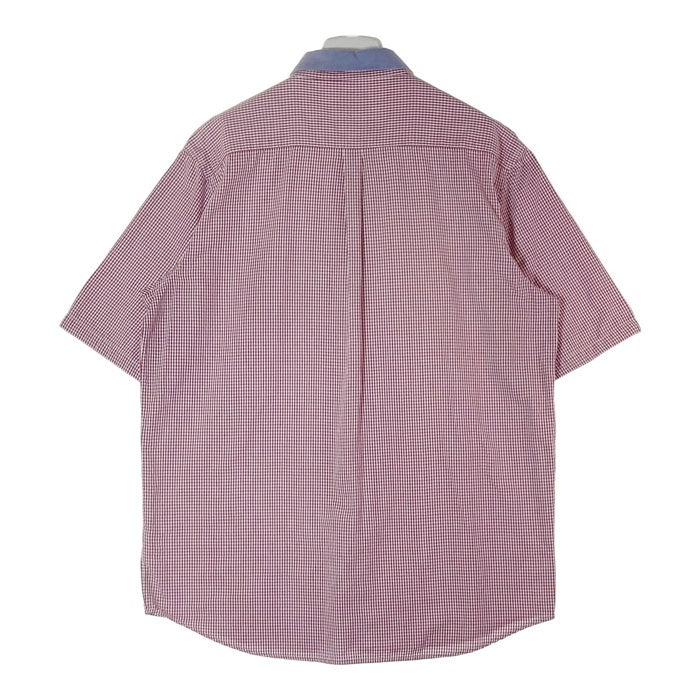 STUSSY ステューシー AUTHENTIC ギンガムチェック 半袖シャツ パープル×ホワイト sizeXL 瑞穂店