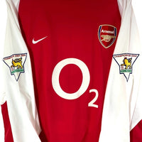 NIKE ナイキ 02-04 アーセナル ホーム 長袖ユニフォーム FAカップワッペン 14 HENRY レッドxホワイト sizeM 瑞穂店