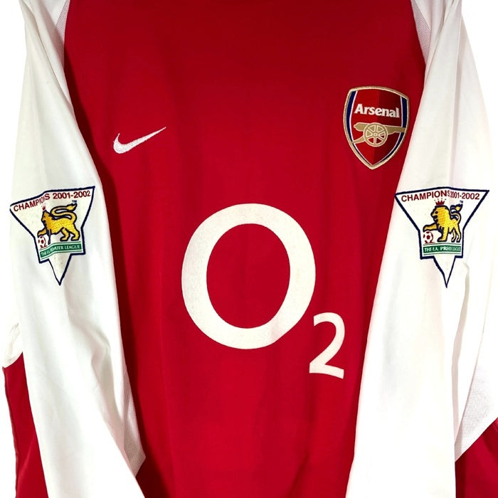 NIKE ナイキ 02-04 アーセナル ホーム 長袖ユニフォーム FAカップワッペン 14 HENRY レッドxホワイト sizeM 瑞穂店