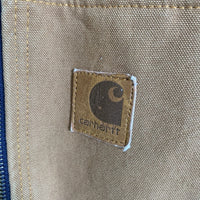 Carhartt カーハート リメイク品 ダック地 ジップアップジャケット パーカー ブラック ブラウン Size L 相当 福生店