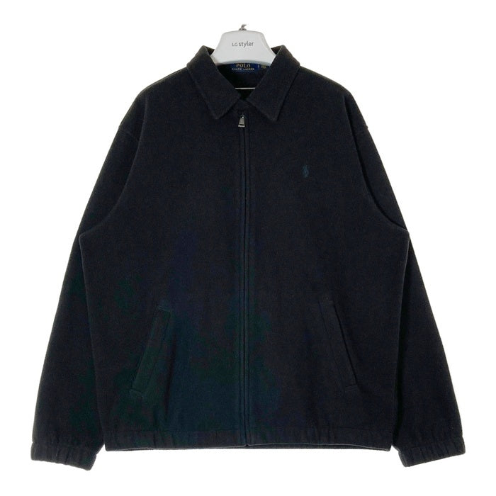 POLO RALPH LAUREN ポロラルフローレン ジップアップ フリースジャケット スウィングトップ ブラック SizeL 瑞穂店