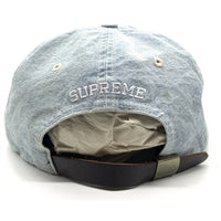 SUPREME シュプリーム 18AW Washed Chambrey S Logo 6-Panel ウォッシュドシャンブレー Sロゴ 6パネルキャップ ライトブルー 福生店