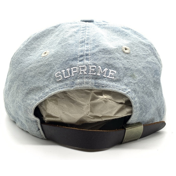 SUPREME シュプリーム 18AW Washed Chambrey S Logo 6-Panel ウォッシュドシャンブレー Sロゴ 6パネルキャップ ライトブルー 福生店