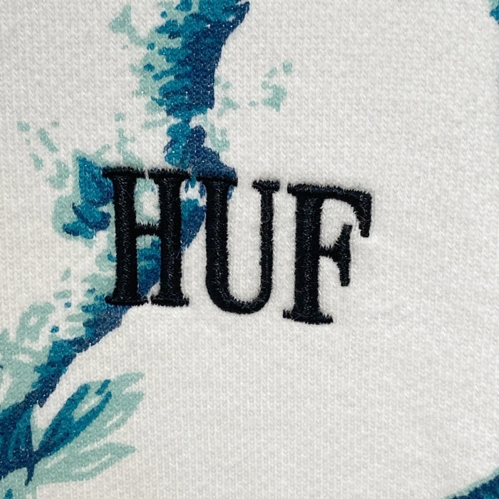 HUF ハフ 花柄パーカー ホワイト sizeM 瑞穂店